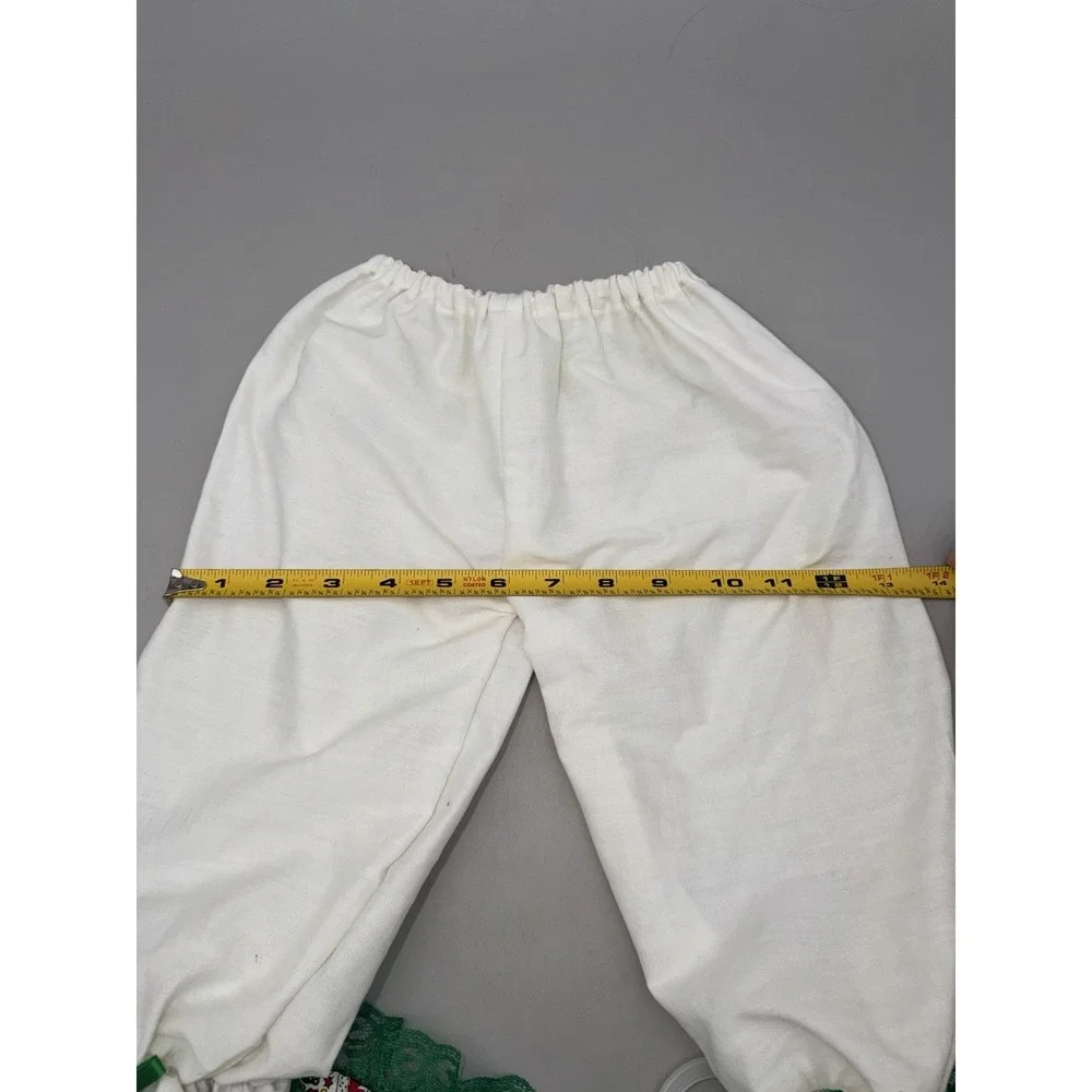 Vintage Handmade Girls Christmas Dress Pants Set Approx 2T Holiday 3 Piece
